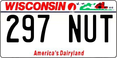 WI license plate 297NUT