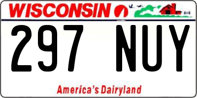 WI license plate 297NUY