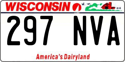 WI license plate 297NVA
