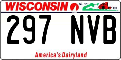 WI license plate 297NVB