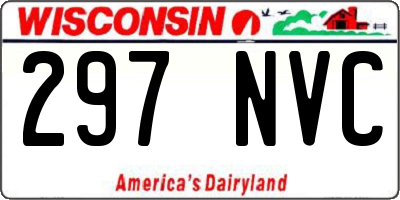 WI license plate 297NVC