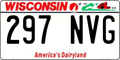WI license plate 297NVG
