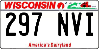 WI license plate 297NVI