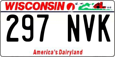 WI license plate 297NVK