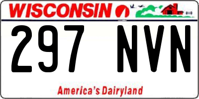 WI license plate 297NVN