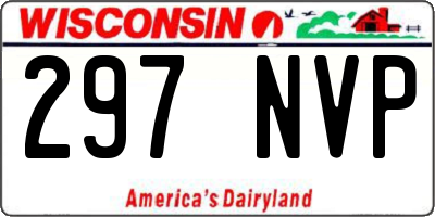 WI license plate 297NVP
