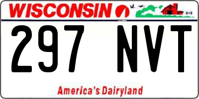 WI license plate 297NVT
