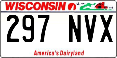 WI license plate 297NVX