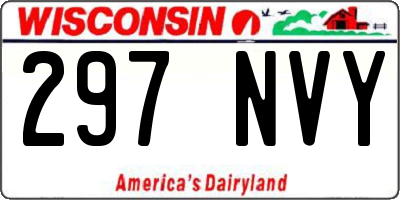 WI license plate 297NVY