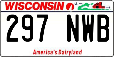 WI license plate 297NWB