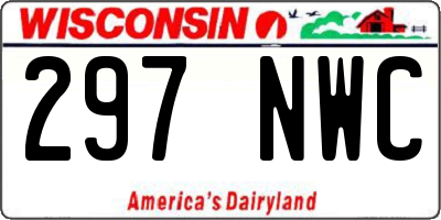 WI license plate 297NWC