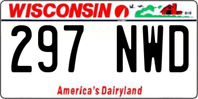 WI license plate 297NWD