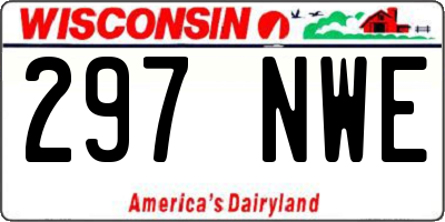 WI license plate 297NWE