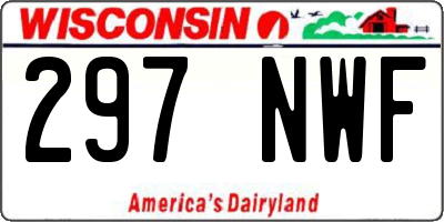 WI license plate 297NWF