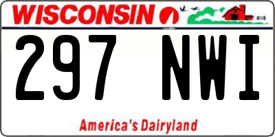 WI license plate 297NWI