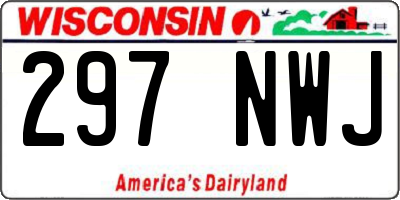 WI license plate 297NWJ