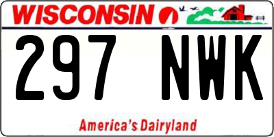 WI license plate 297NWK