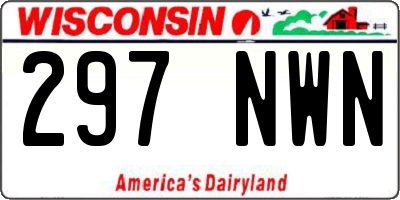 WI license plate 297NWN