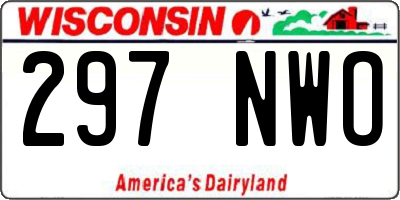 WI license plate 297NWO