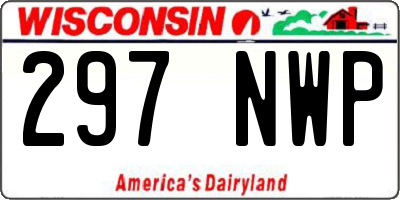 WI license plate 297NWP