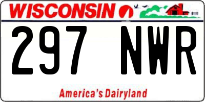 WI license plate 297NWR