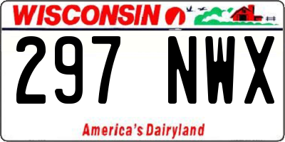 WI license plate 297NWX