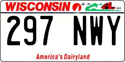 WI license plate 297NWY