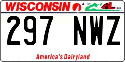 WI license plate 297NWZ