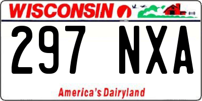 WI license plate 297NXA