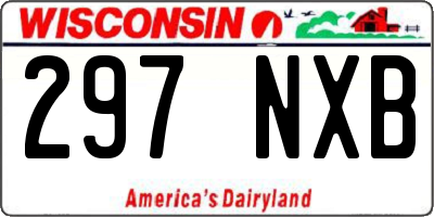 WI license plate 297NXB