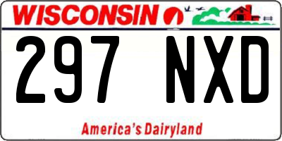 WI license plate 297NXD