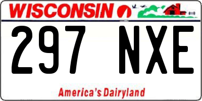 WI license plate 297NXE