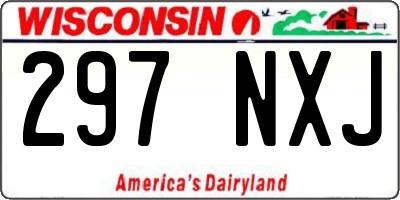 WI license plate 297NXJ
