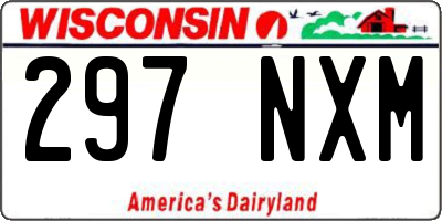 WI license plate 297NXM