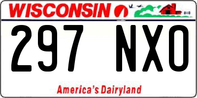 WI license plate 297NXO