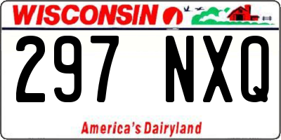 WI license plate 297NXQ