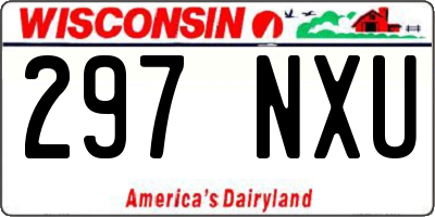 WI license plate 297NXU