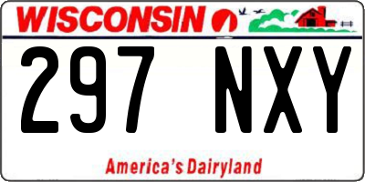 WI license plate 297NXY