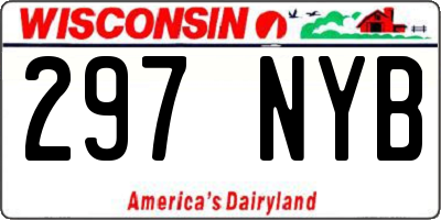 WI license plate 297NYB