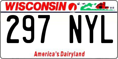 WI license plate 297NYL
