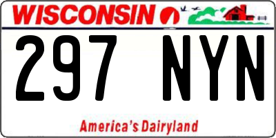 WI license plate 297NYN
