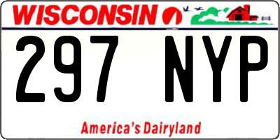 WI license plate 297NYP