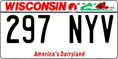 WI license plate 297NYV