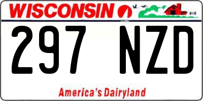 WI license plate 297NZD