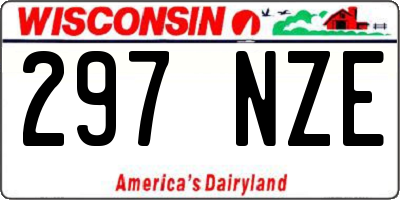 WI license plate 297NZE
