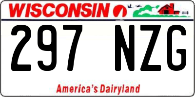 WI license plate 297NZG