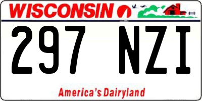 WI license plate 297NZI