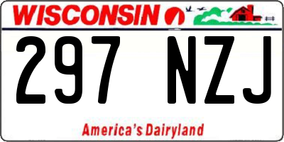 WI license plate 297NZJ