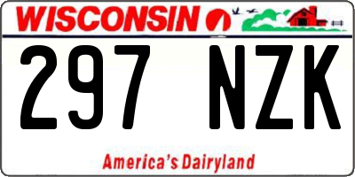 WI license plate 297NZK