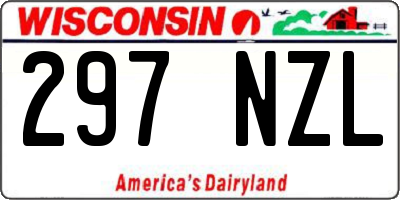 WI license plate 297NZL